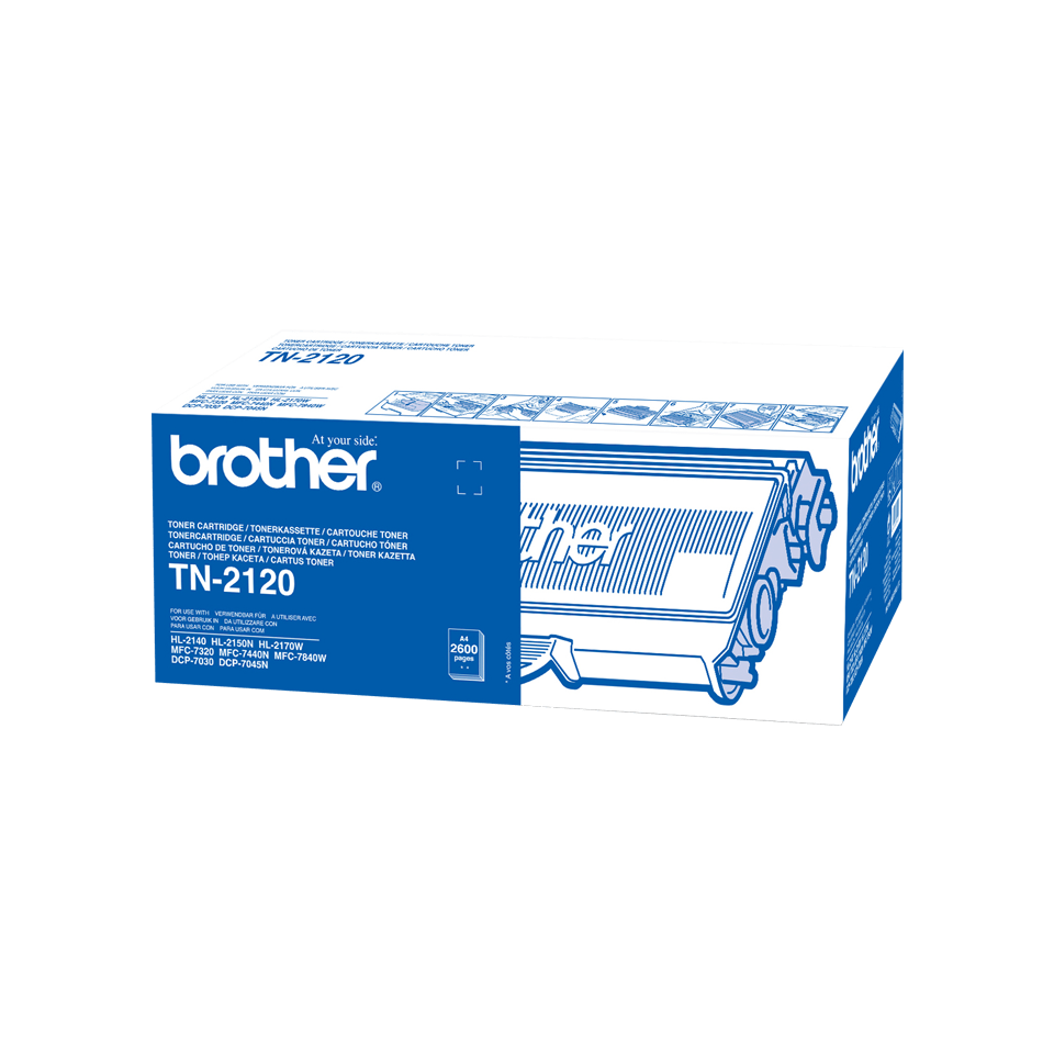 Originali Brother TN2120 didelio našumo dažų kasetė – juodos spalvos  2